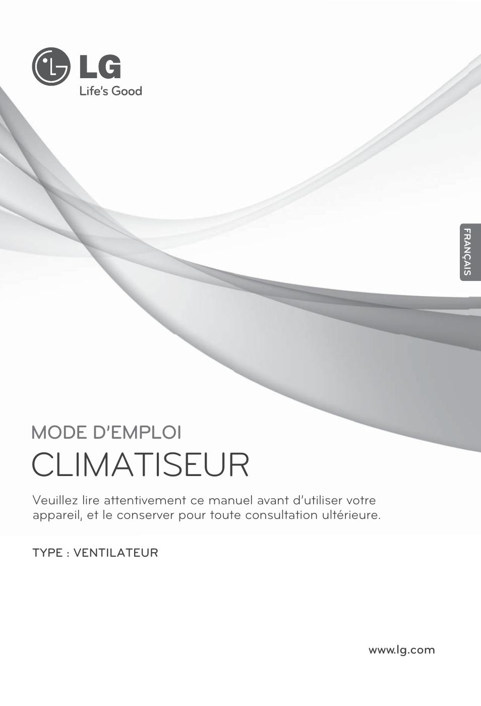 Français, Climatiseur, Mode d’emploi | LG LZ-H200GBA2 User Manual | Page 67 / 419