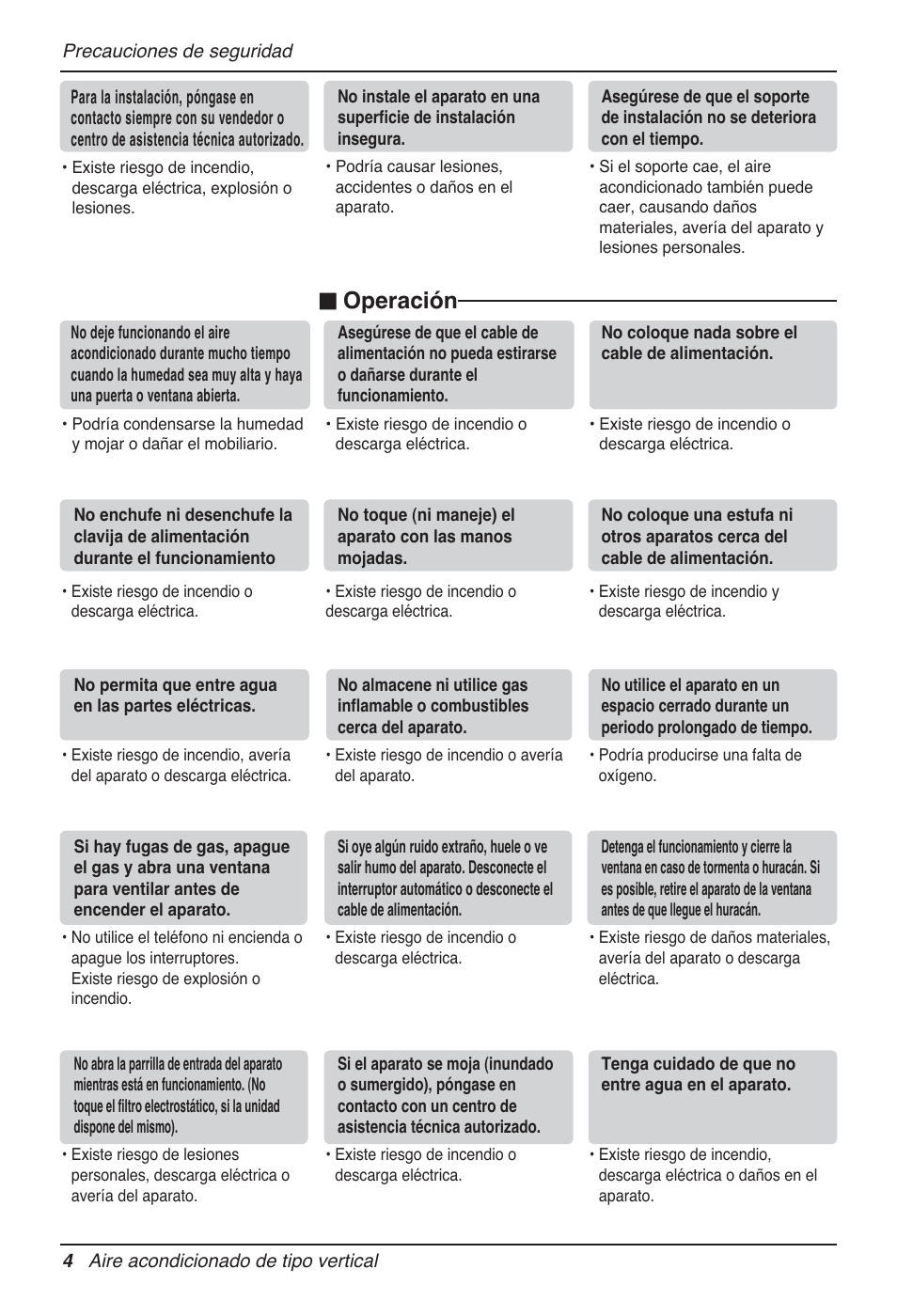 Operación | LG P08AH User Manual | Page 40 / 91