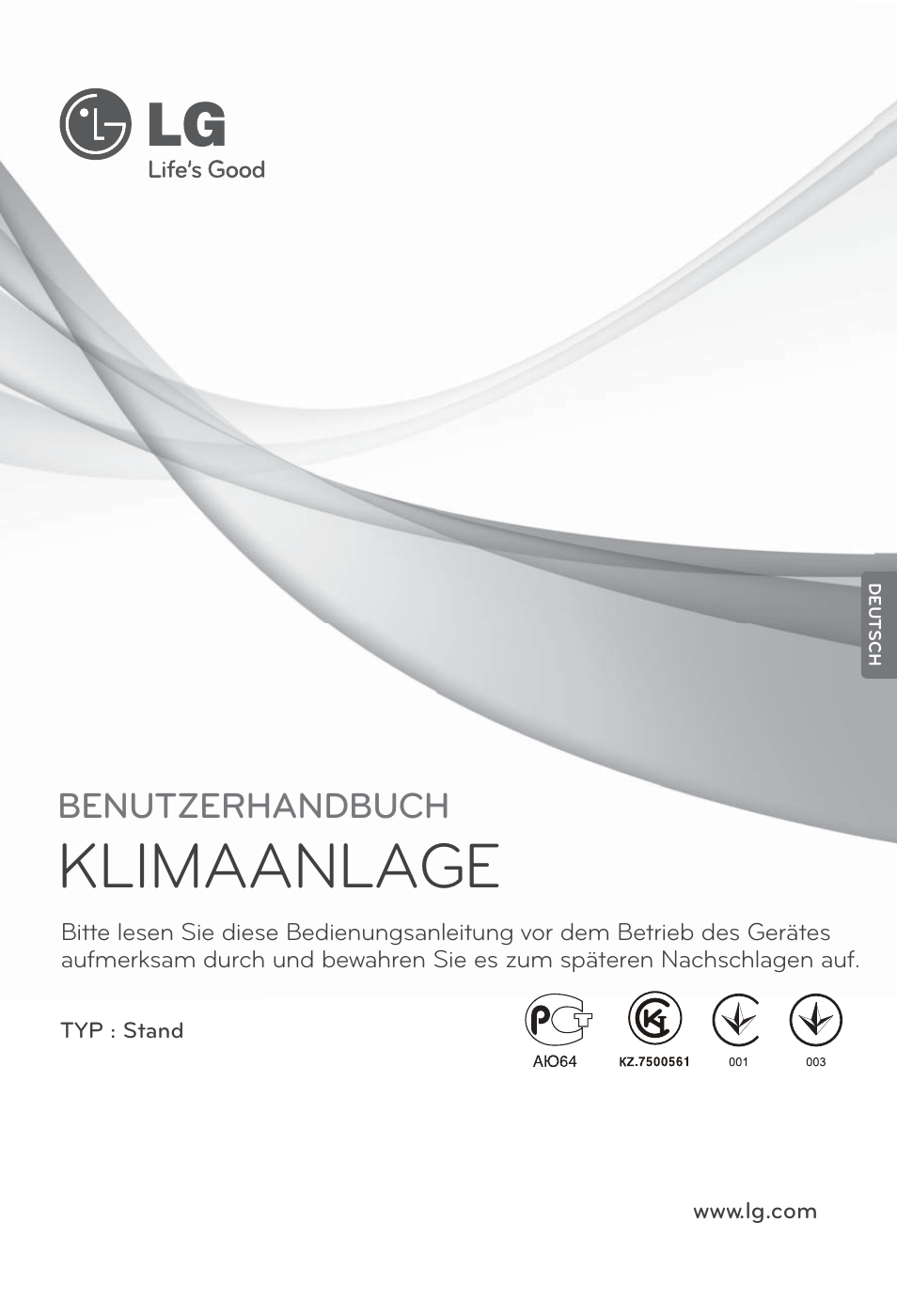 Klimaanlage, Benutzerhandbuch | LG P08AH User Manual | Page 73 / 91