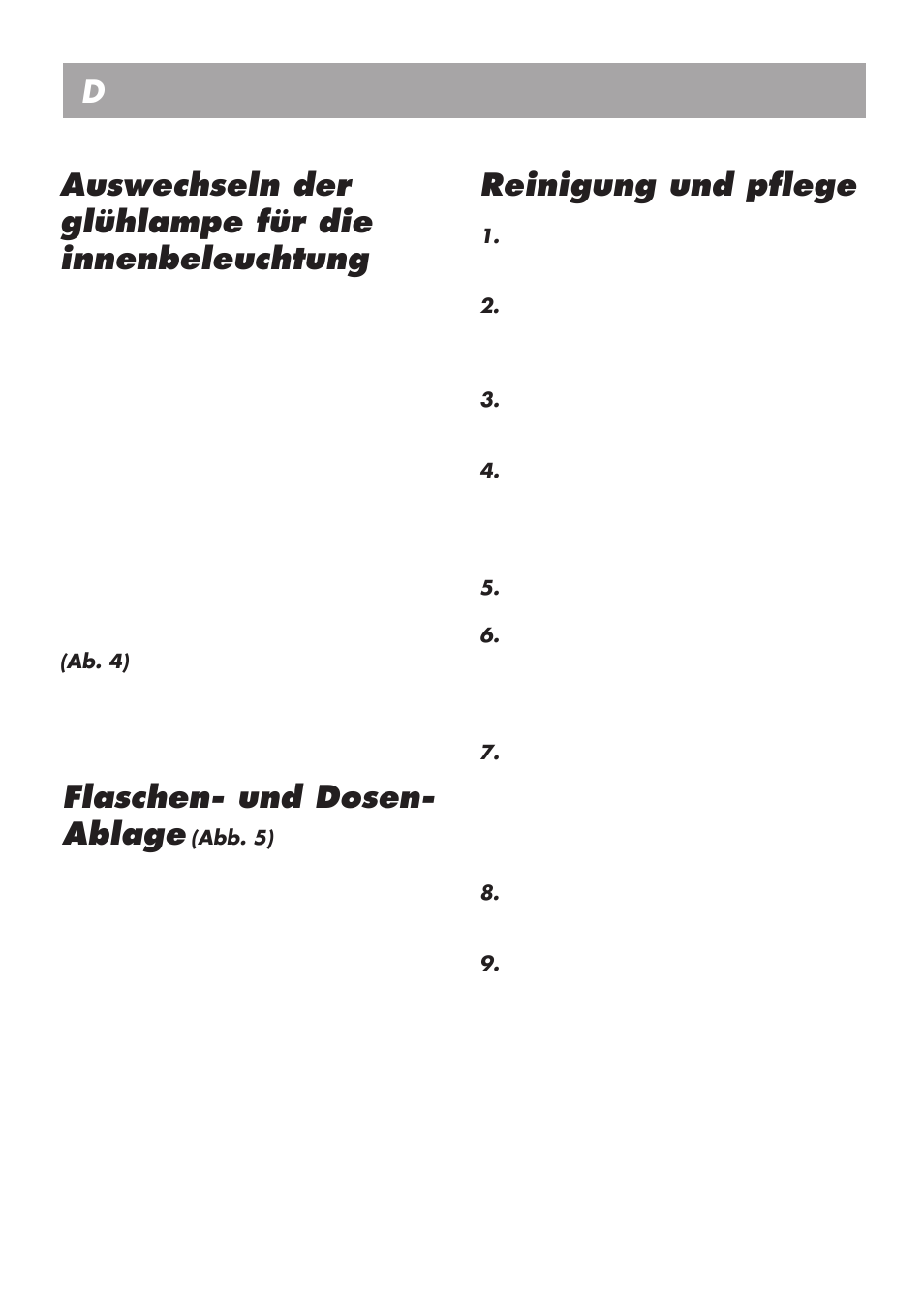 Reinigung und pflege, Flaschen- und dosen- ablage | Beko LBI 2201 User Manual | Page 22 / 55