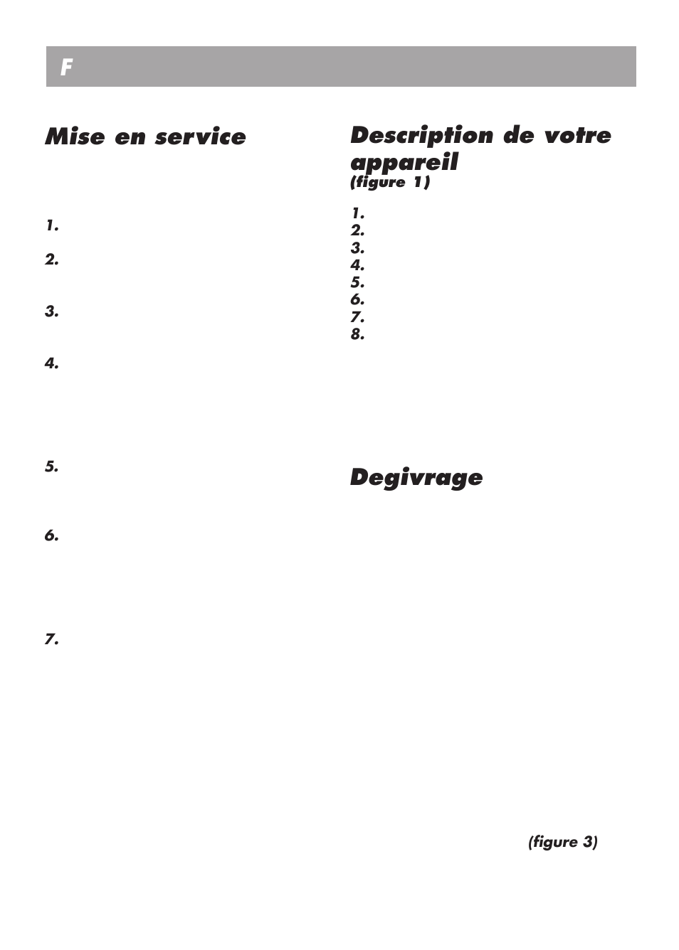 Mise en service, Degivrage, Notice d’emploi f description de votre appareil | Beko LBI 2201 User Manual | Page 29 / 55