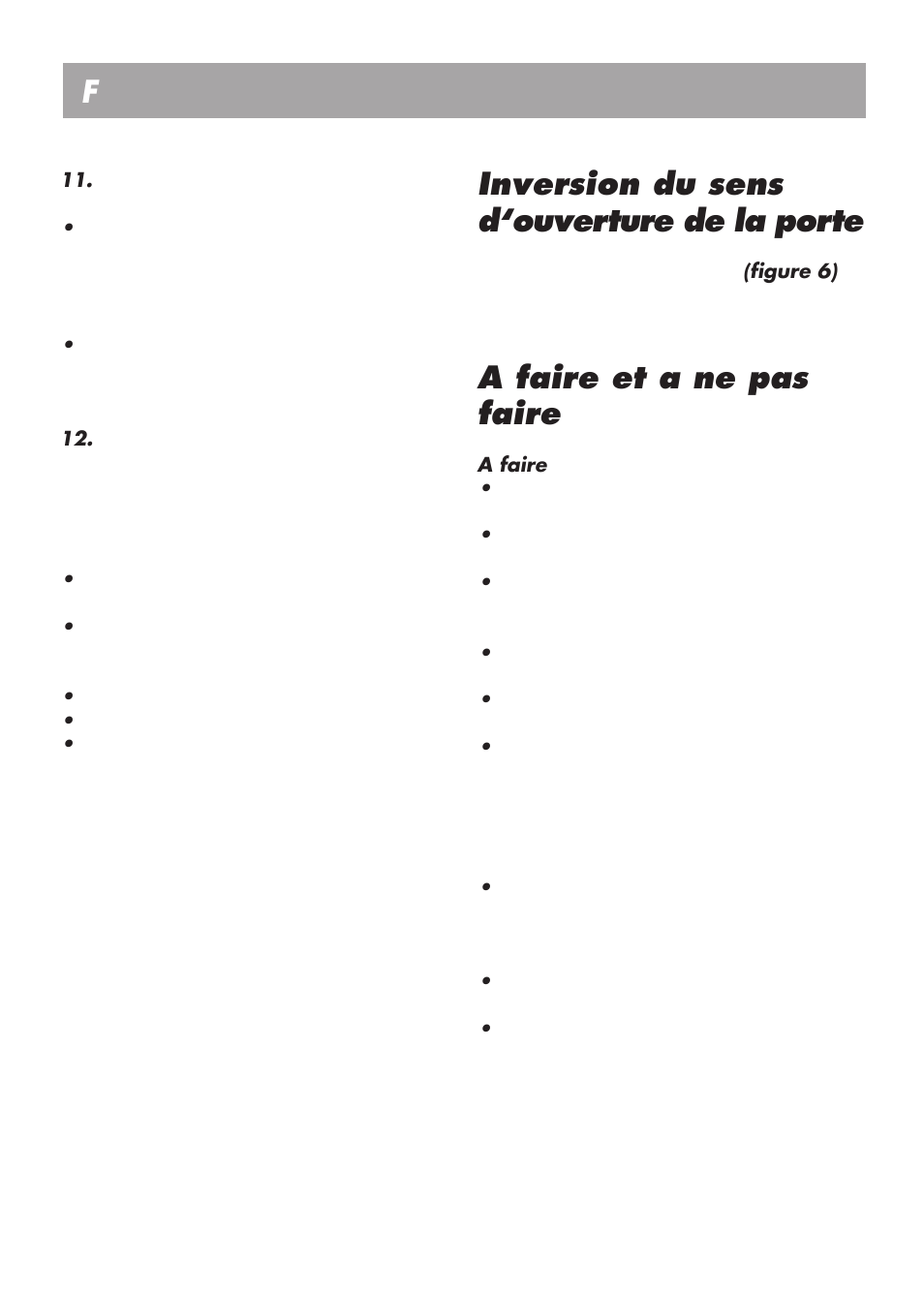 A faire et a ne pas faire | Beko LBI 2201 User Manual | Page 31 / 55