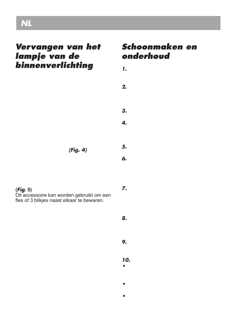 Schoonmaken en onderhoud, Gebruiksaanwijzing flessen- en blikjesrek | Beko LBI 2201 User Manual | Page 38 / 55