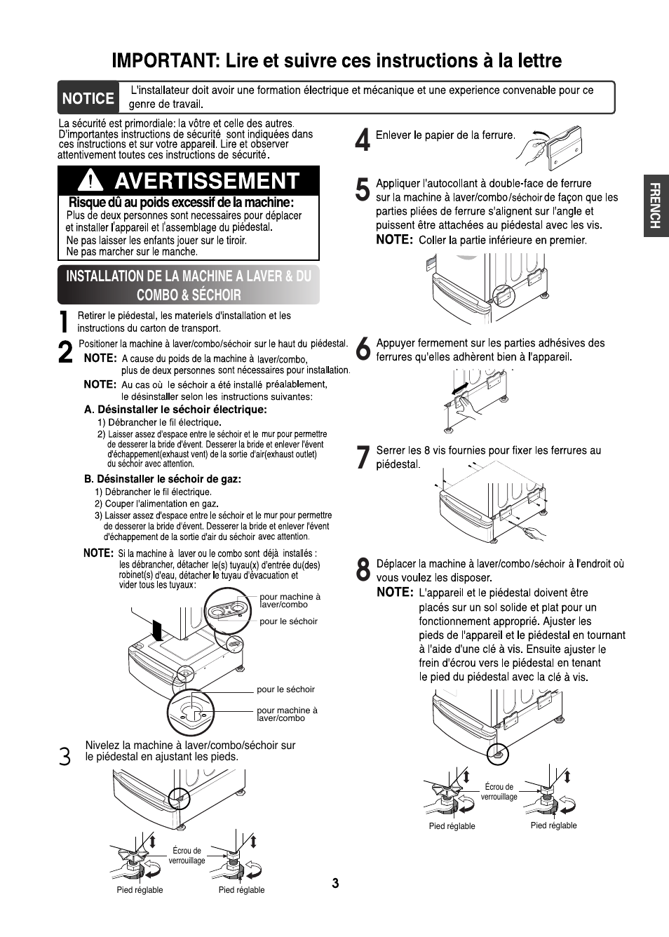 LG LWP-273W User Manual | Page 3 / 16