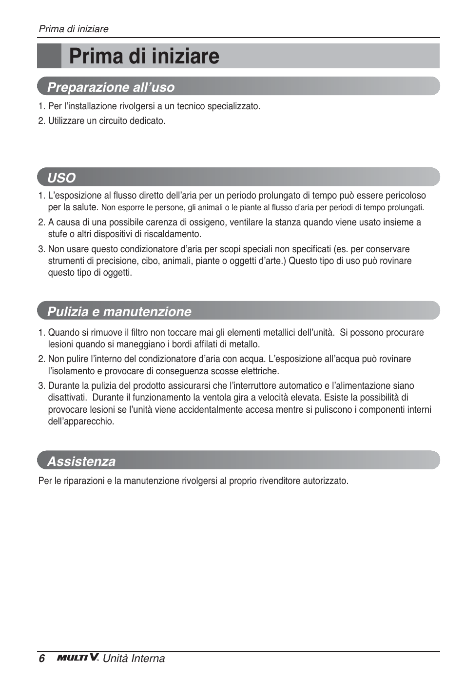 Prima di iniziare | LG ARNU24GCFA2 User Manual | Page 18 / 229