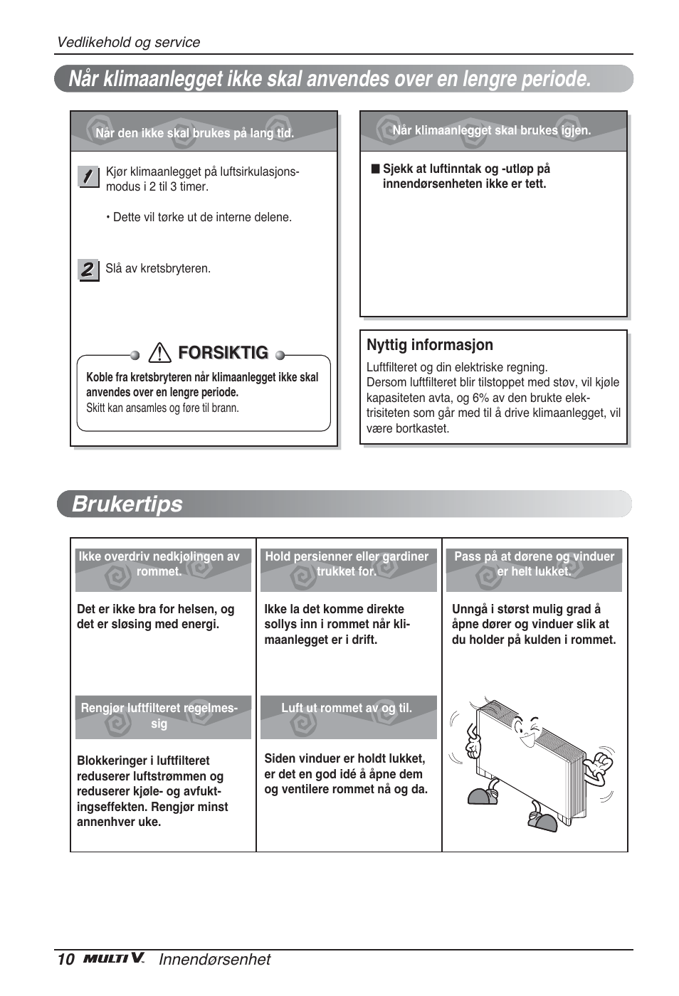 Forsiktig | LG ARNU24GCFA2 User Manual | Page 202 / 229