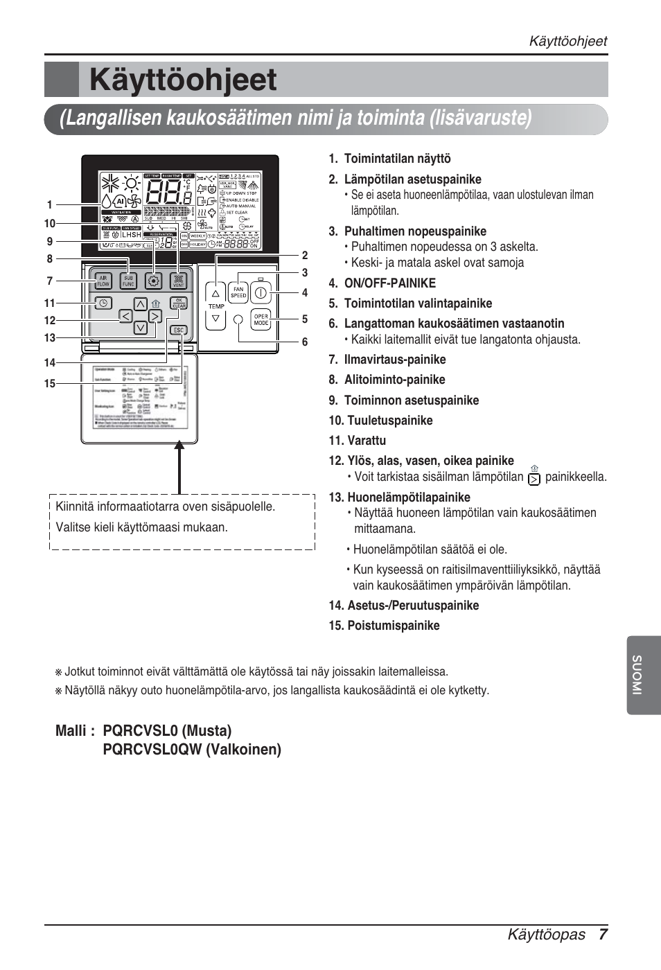 Käyttöohjeet | LG ARNU24GCFA2 User Manual | Page 211 / 229