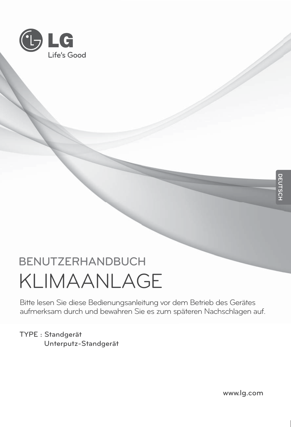 Deutsch, Klimaanlage, Benutzerhandbuch | LG ARNU24GCFA2 User Manual | Page 49 / 229