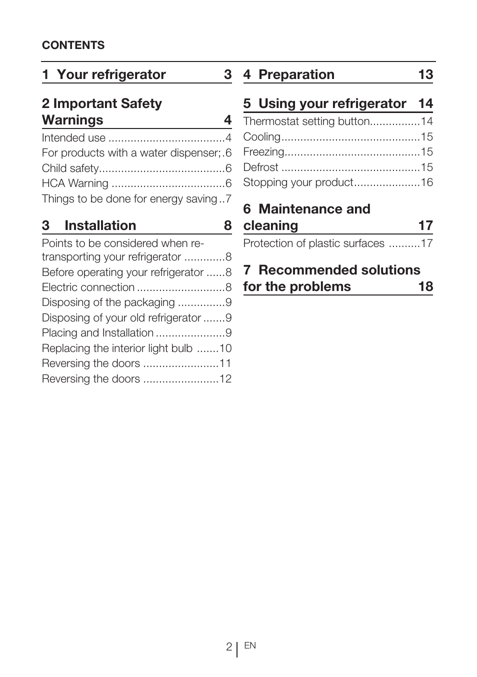 Beko RBI 2302 F User Manual | Page 3 / 85