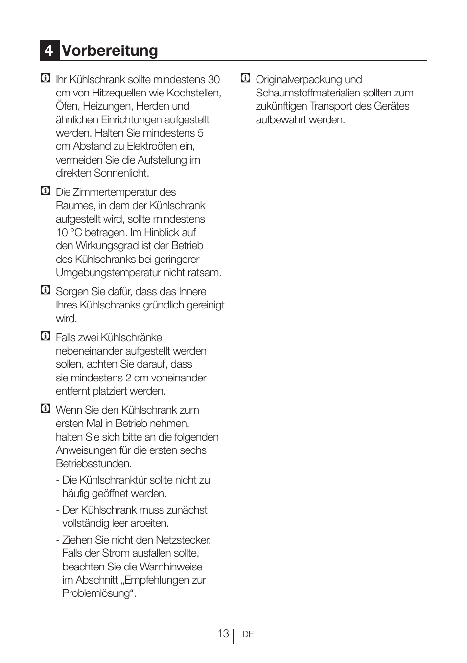 4vorbereitung | Beko RBI 2302 F User Manual | Page 34 / 85