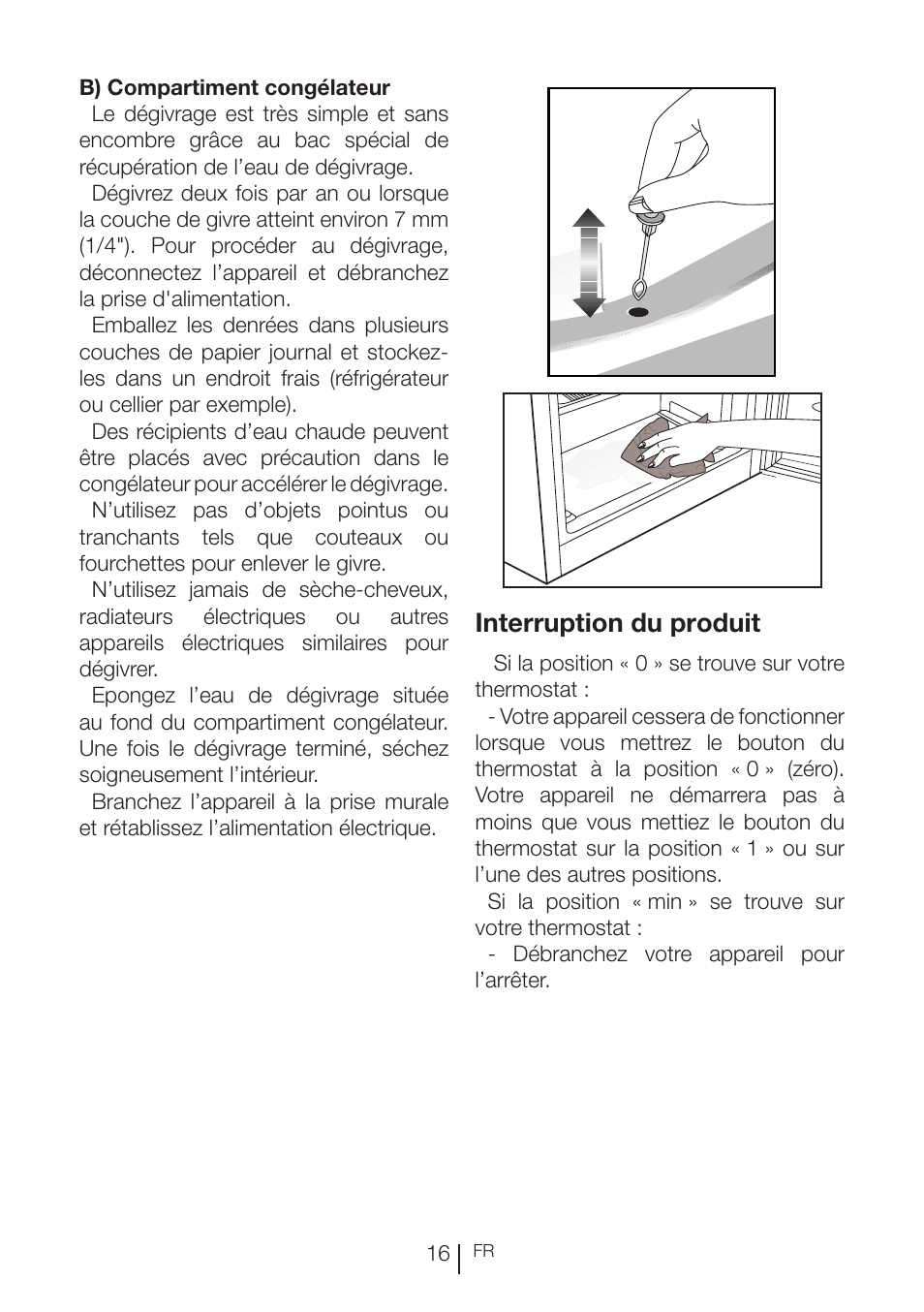 Interruption du produit | Beko RBI 2302 F User Manual | Page 58 / 85