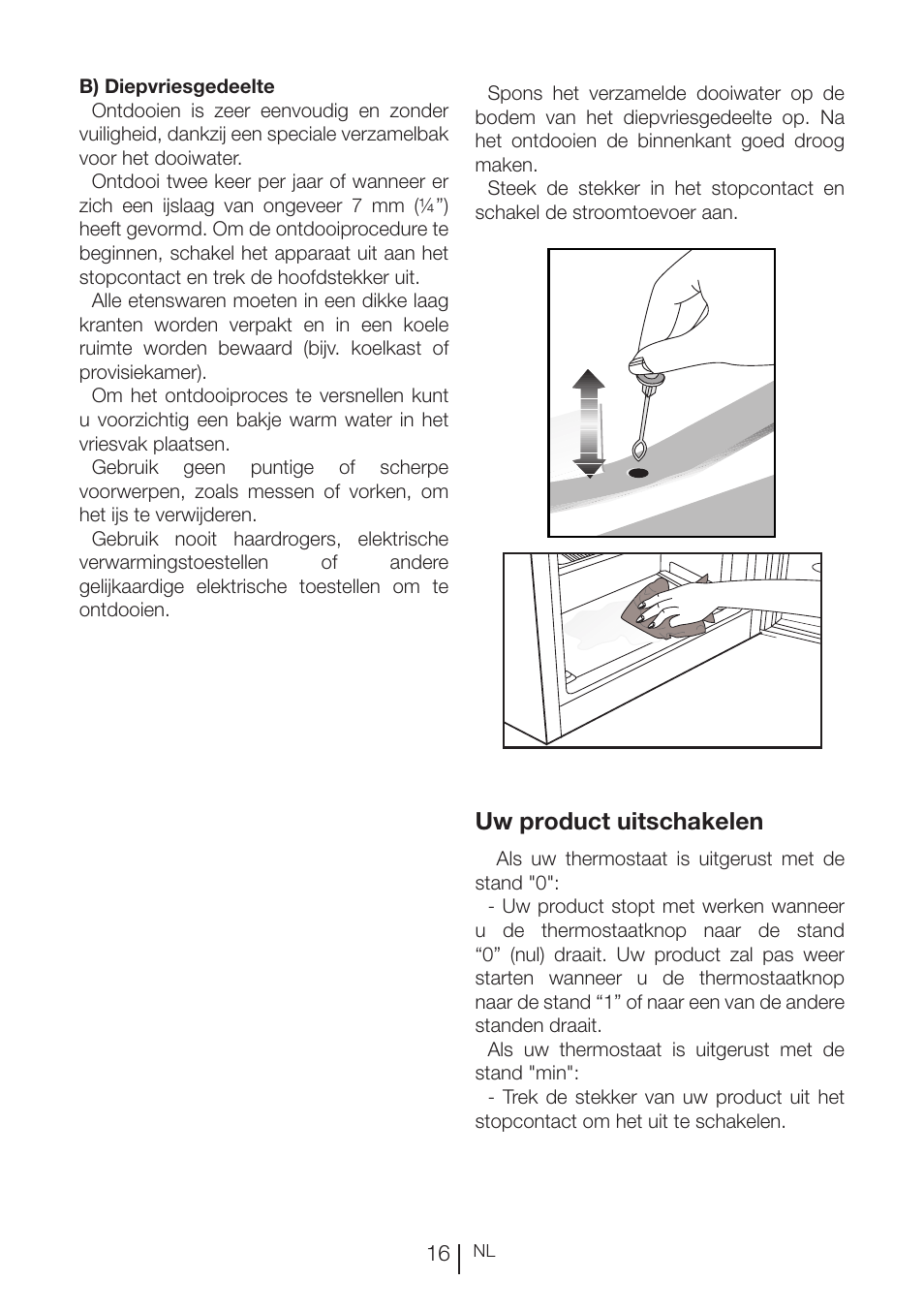 Uw product uitschakelen | Beko RBI 2302 F User Manual | Page 79 / 85