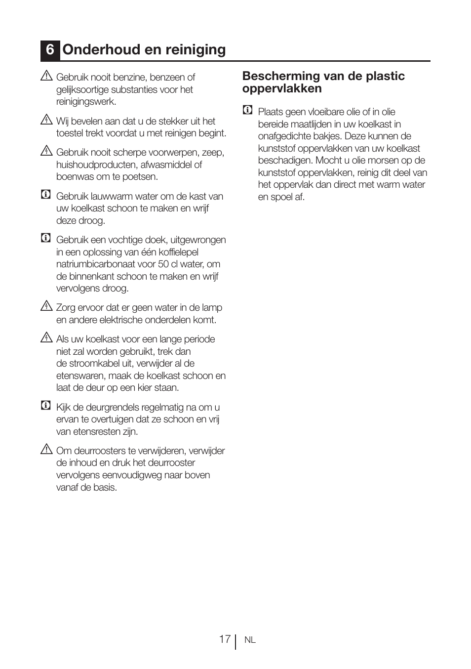 6onderhoud en reiniging | Beko RBI 2302 F User Manual | Page 80 / 85