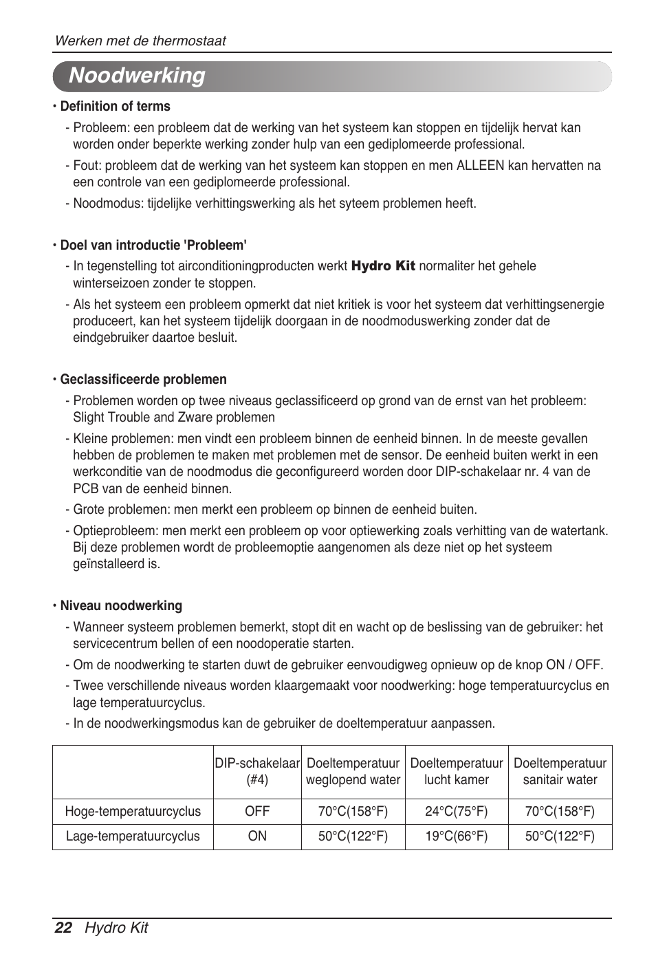 Noodwerking | LG ARNH08GK3A2 User Manual | Page 204 / 495