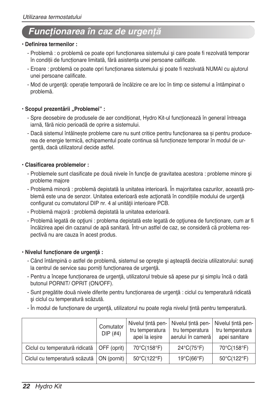 Funcţionarea în caz de urgenţă | LG ARNH08GK3A2 User Manual | Page 256 / 495