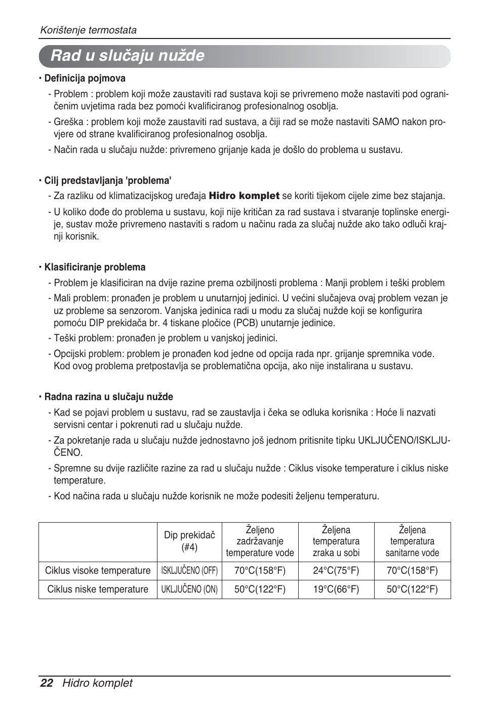 Rad u slučaju nužde | LG ARNH08GK3A2 User Manual | Page 386 / 495