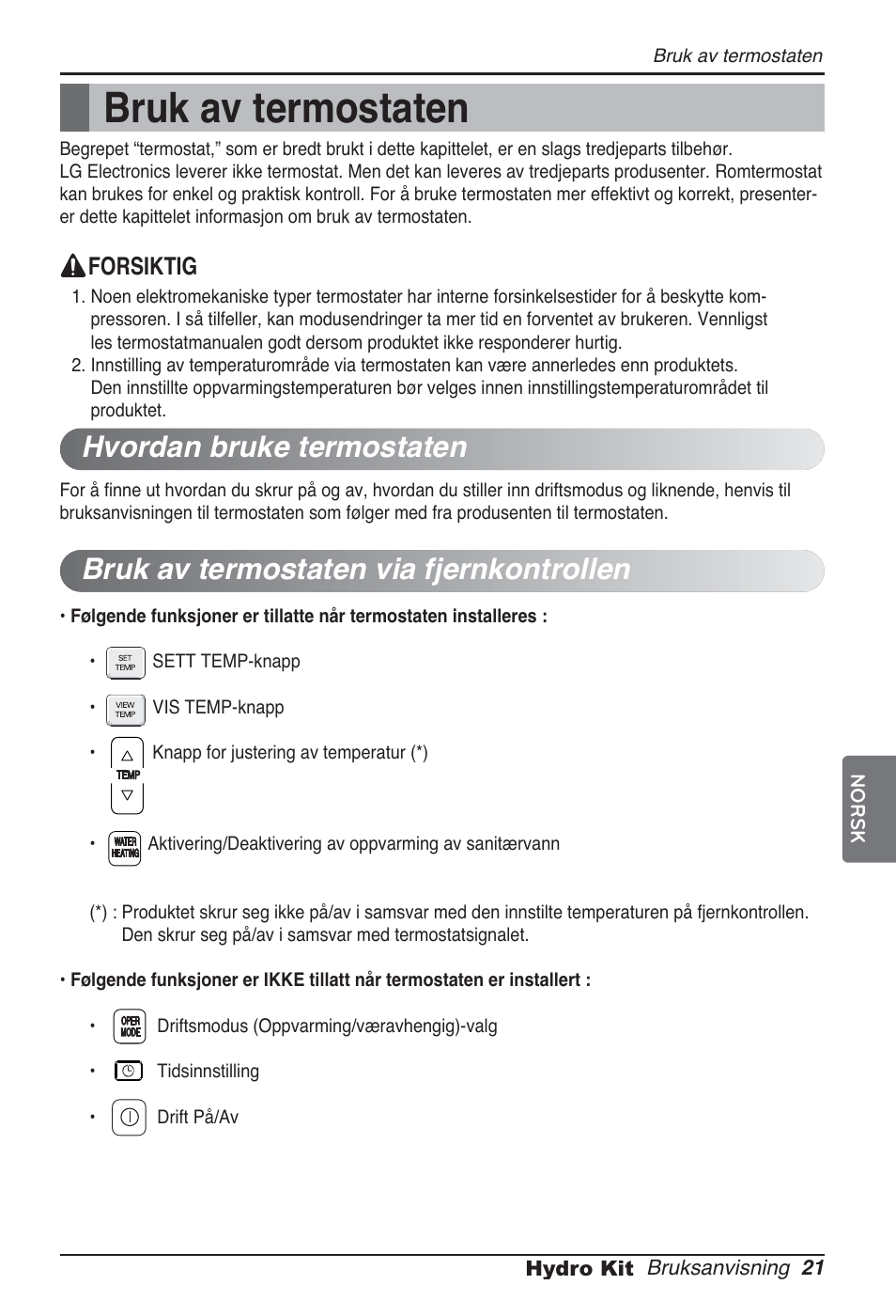 Bruk av termostaten | LG ARNH08GK3A2 User Manual | Page 437 / 495