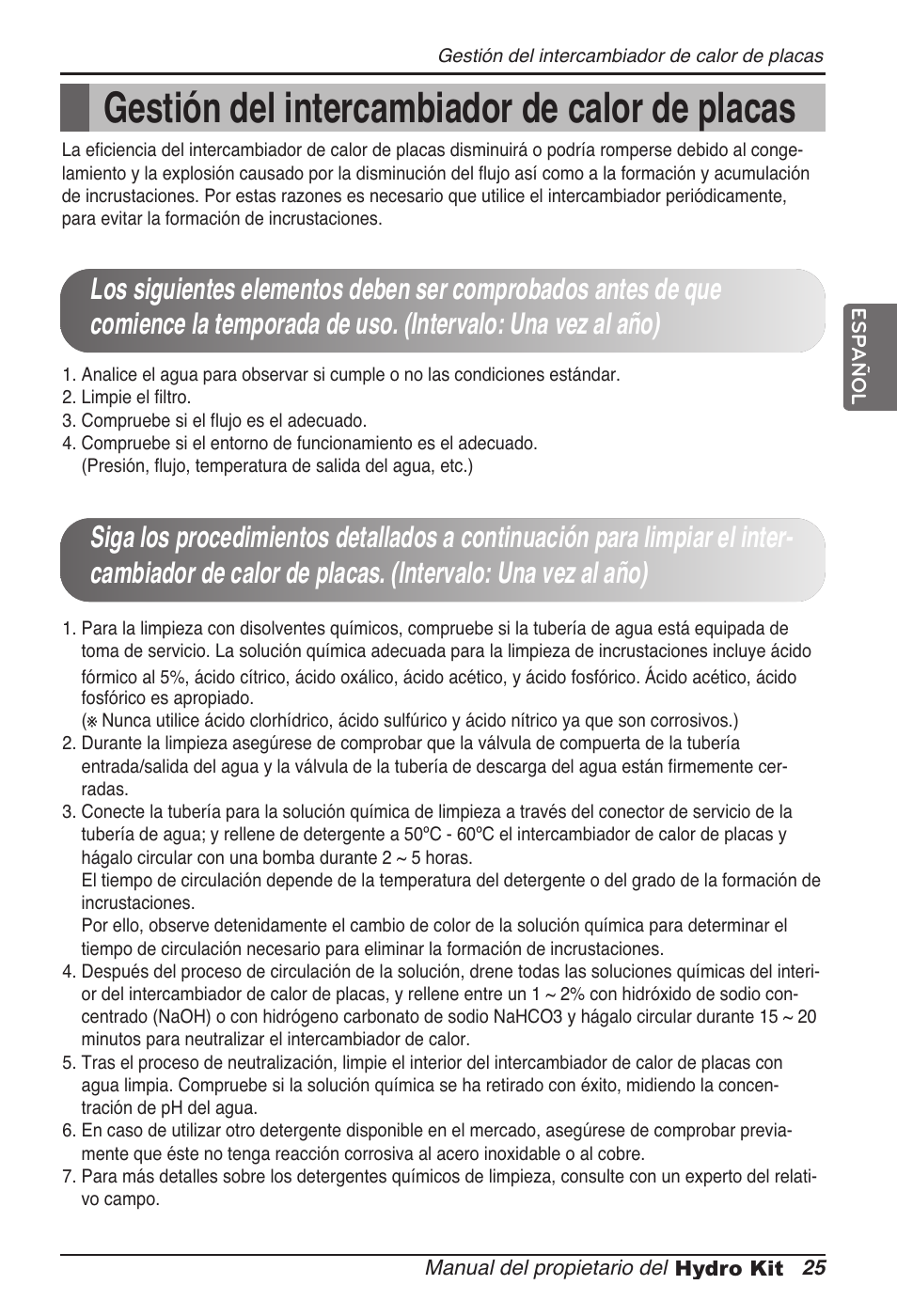 Gestión del intercambiador de calor de placas | LG ARNH08GK3A2 User Manual | Page 77 / 495