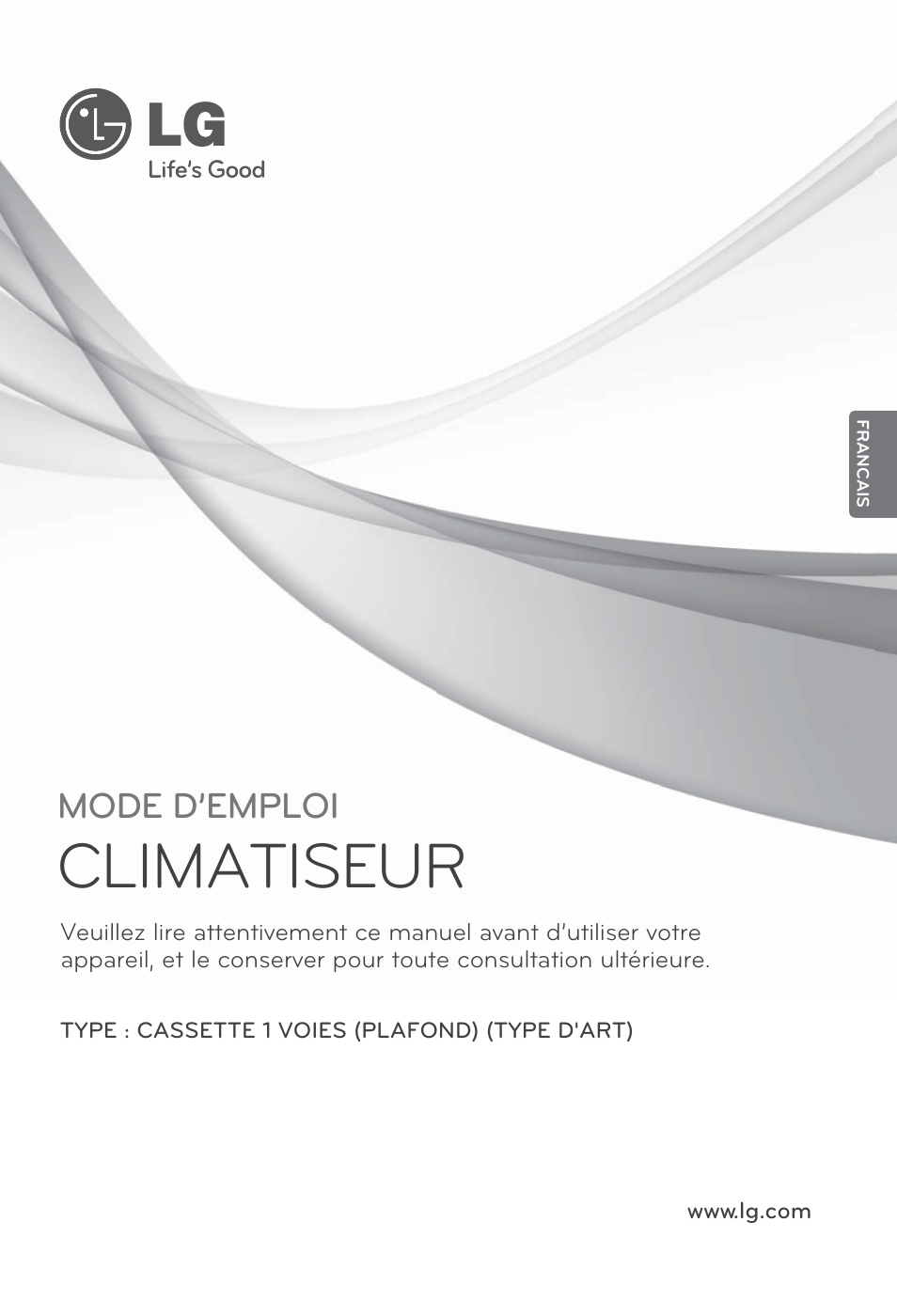 Climatiseur, Mode d’emploi | LG MT09AH User Manual | Page 109 / 289