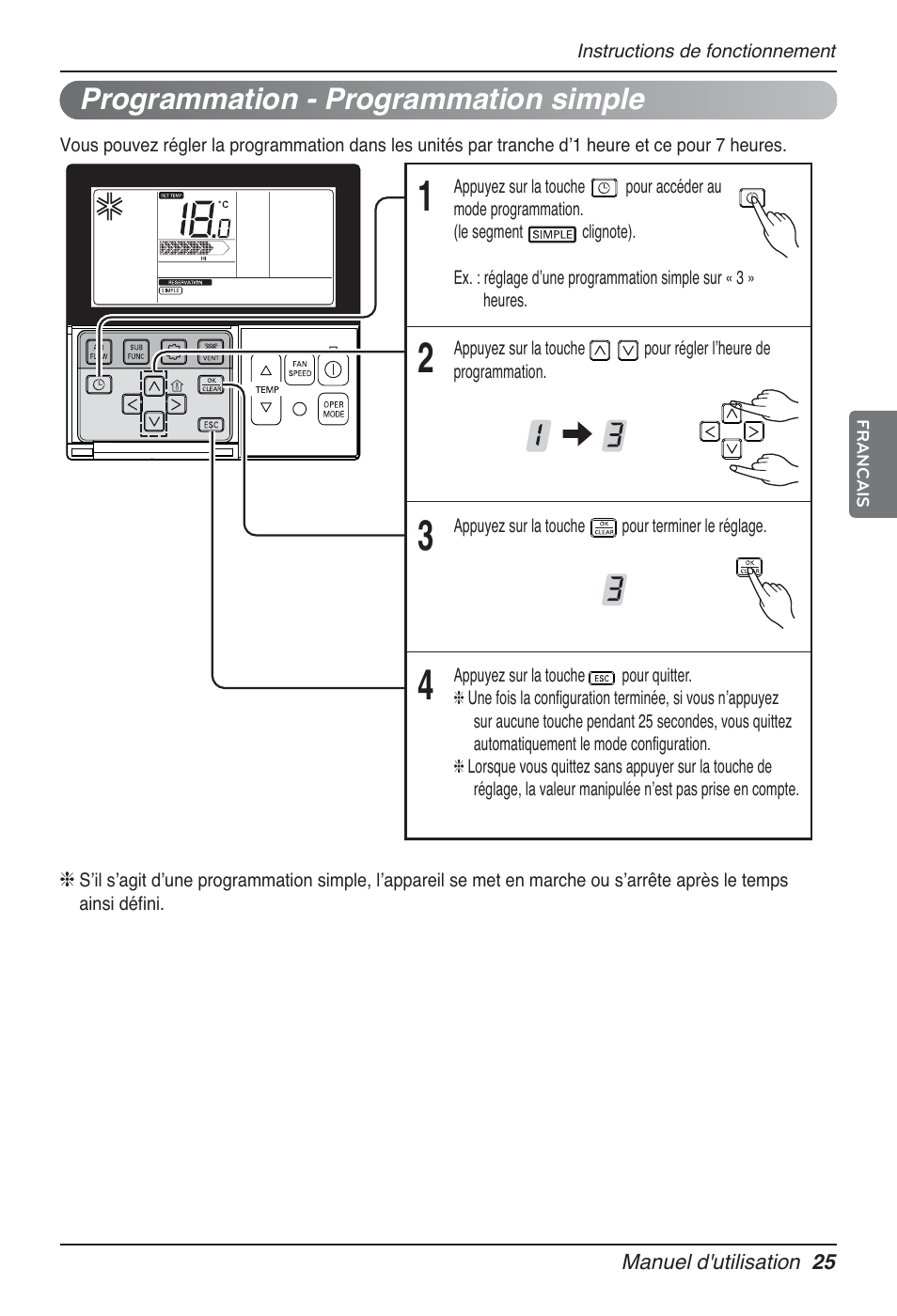 Programmation - programmation simple | LG MT09AH User Manual | Page 133 / 289