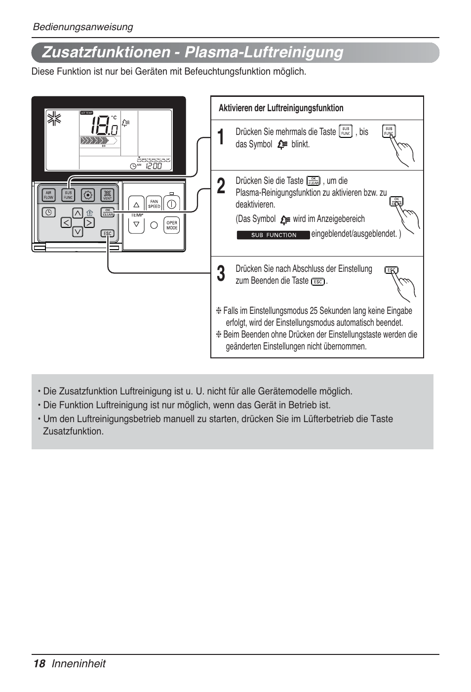 Zusatzfunktionen - plasma-luftreinigung | LG MT09AH User Manual | Page 162 / 289