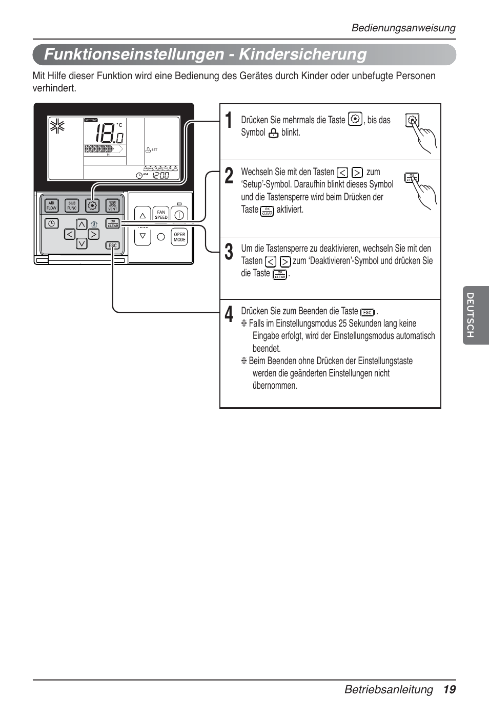 Funktionseinstellungen - kindersicherung | LG MT09AH User Manual | Page 163 / 289