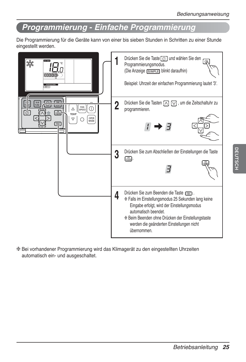 Programmierung - einfache programmierung | LG MT09AH User Manual | Page 169 / 289