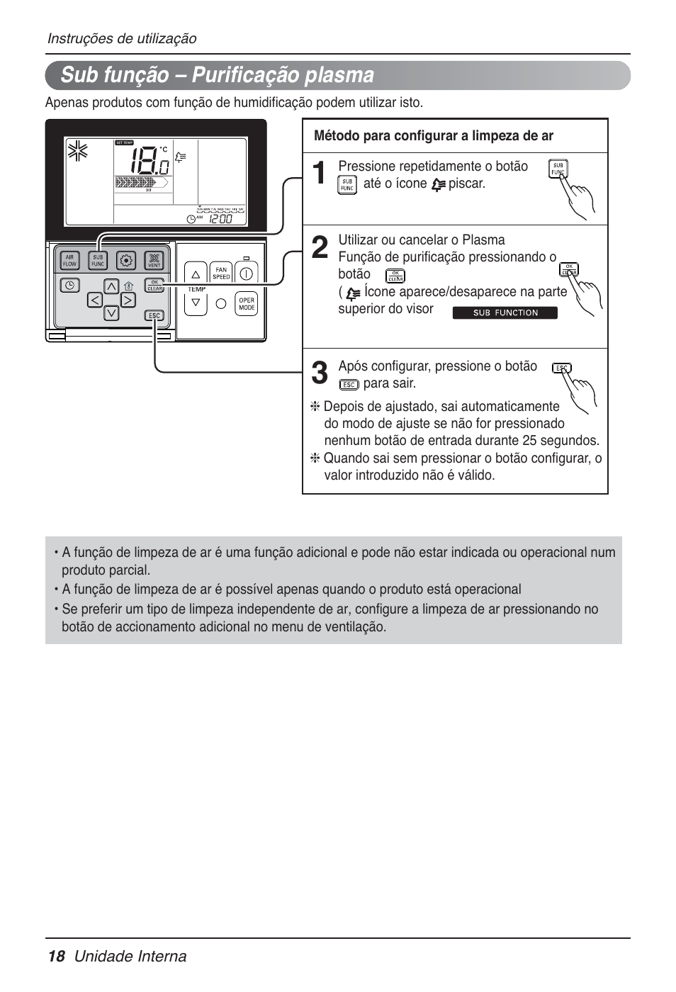 Sub função – purificação plasma | LG MT09AH User Manual | Page 234 / 289