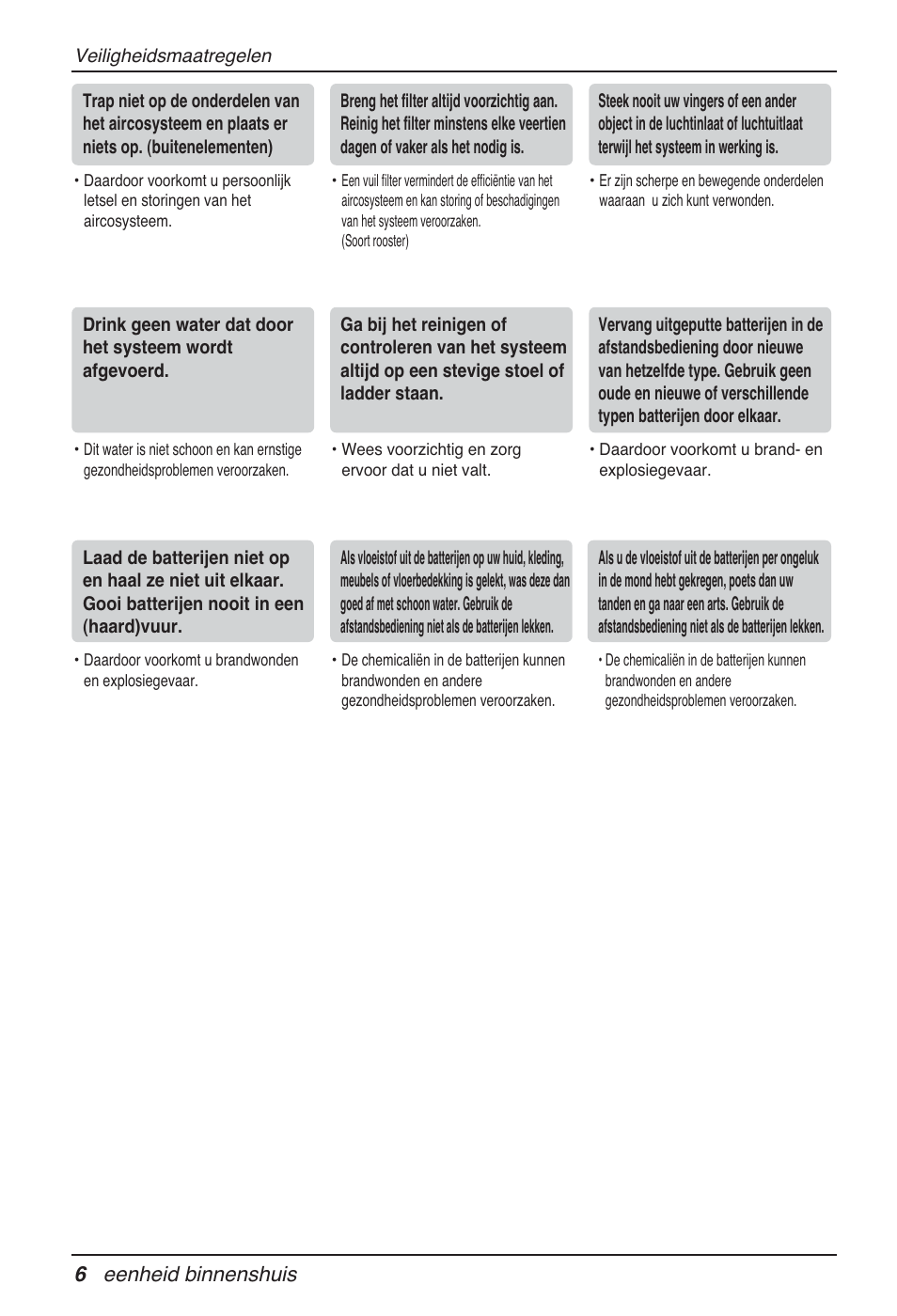 6 eenheid binnenshuis | LG MT09AH User Manual | Page 258 / 289