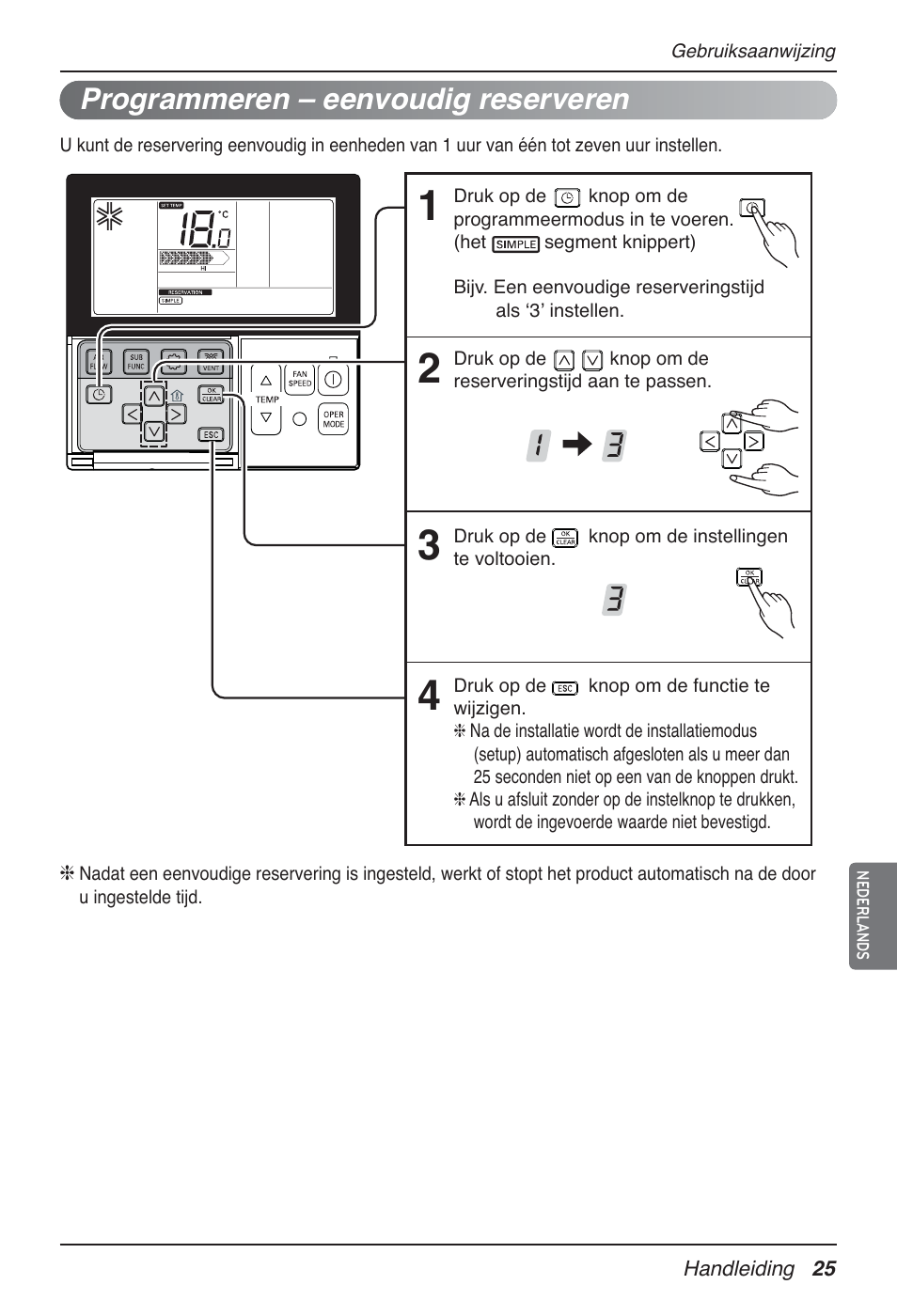 Programmeren – eenvoudig reserveren | LG MT09AH User Manual | Page 277 / 289