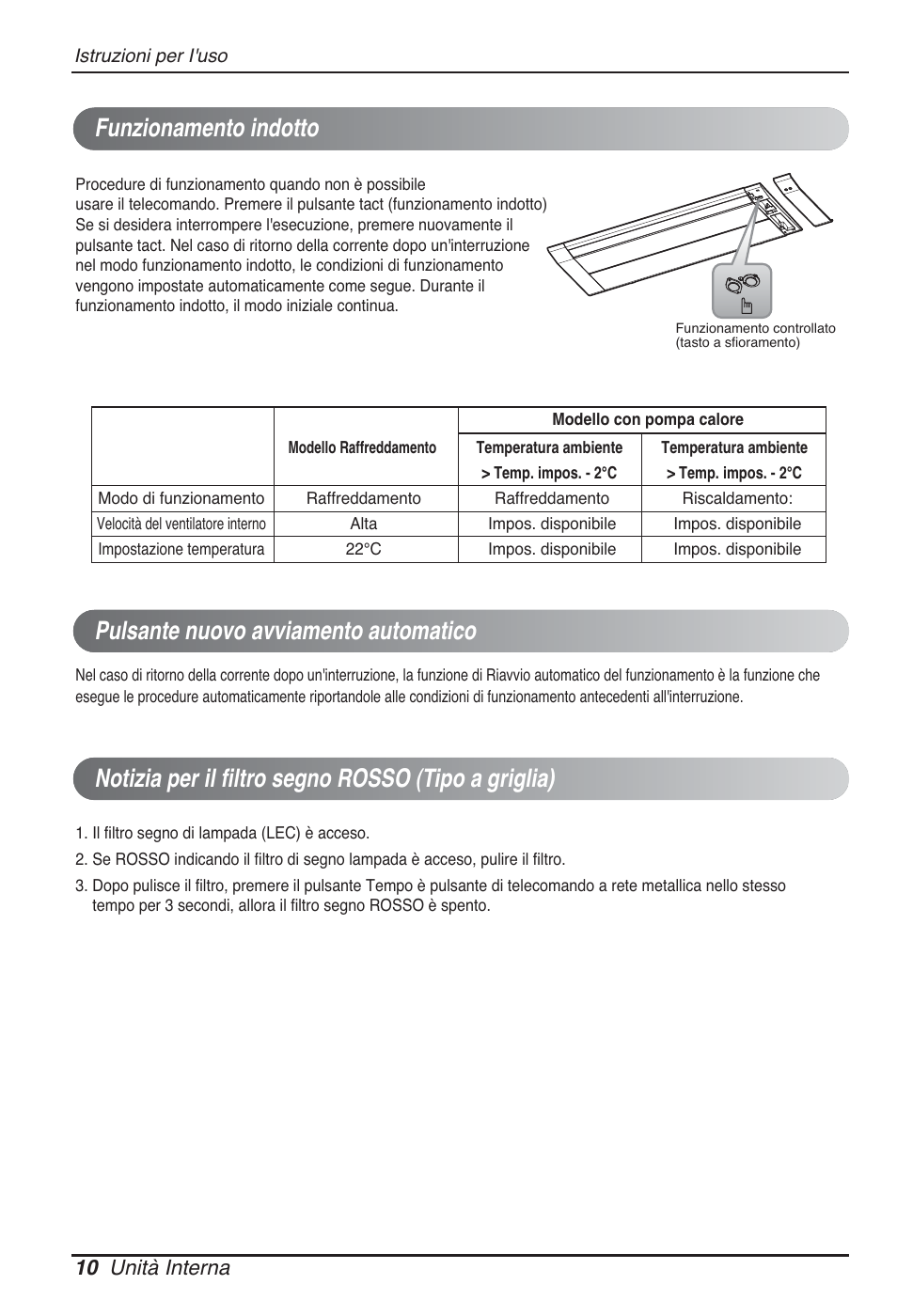 10 unità interna | LG MT09AH User Manual | Page 46 / 289