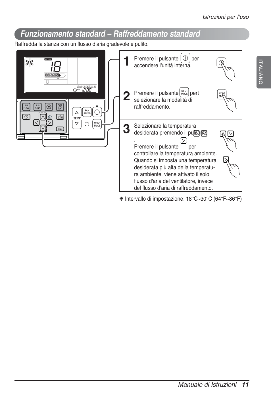 Funzionamento standard – raffreddamento standard | LG MT09AH User Manual | Page 47 / 289