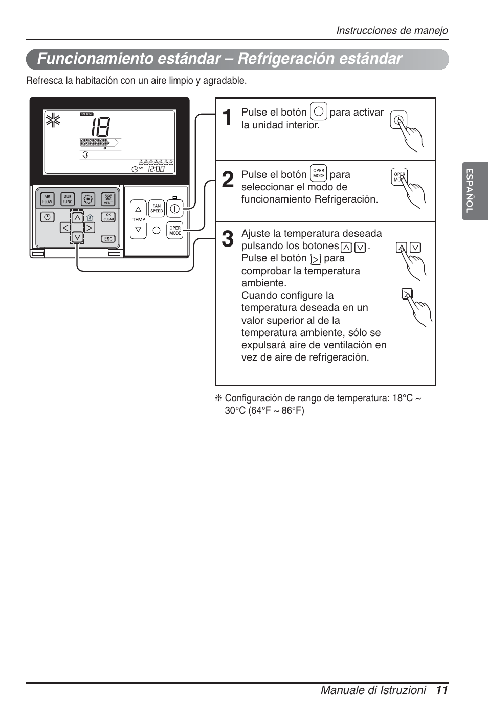 Funcionamiento estándar – refrigeración estándar | LG MT09AH User Manual | Page 83 / 289