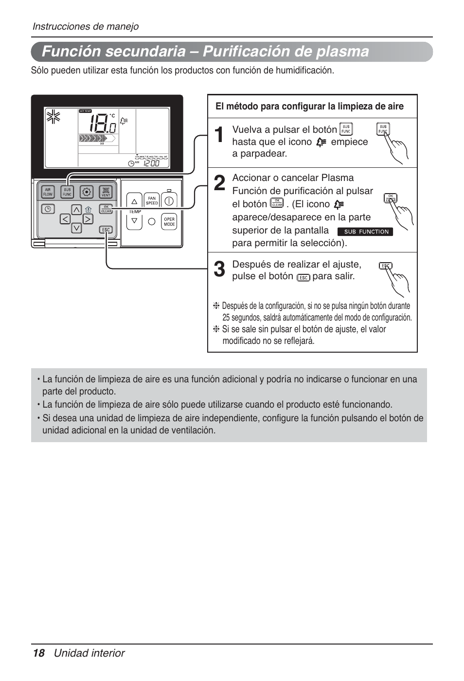 Función secundaria – purificación de plasma | LG MT09AH User Manual | Page 90 / 289