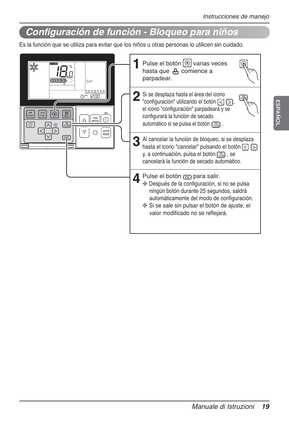 Configuración de función - bloqueo para niños | LG MT09AH User Manual | Page 91 / 289