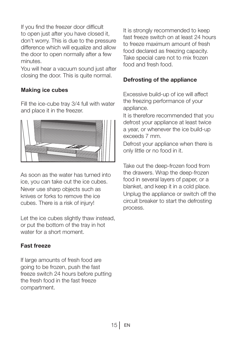 Beko FS 127930 User Manual | Page 16 / 82