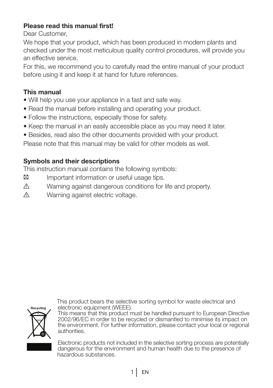 Beko FS 127930 User Manual | Page 2 / 82