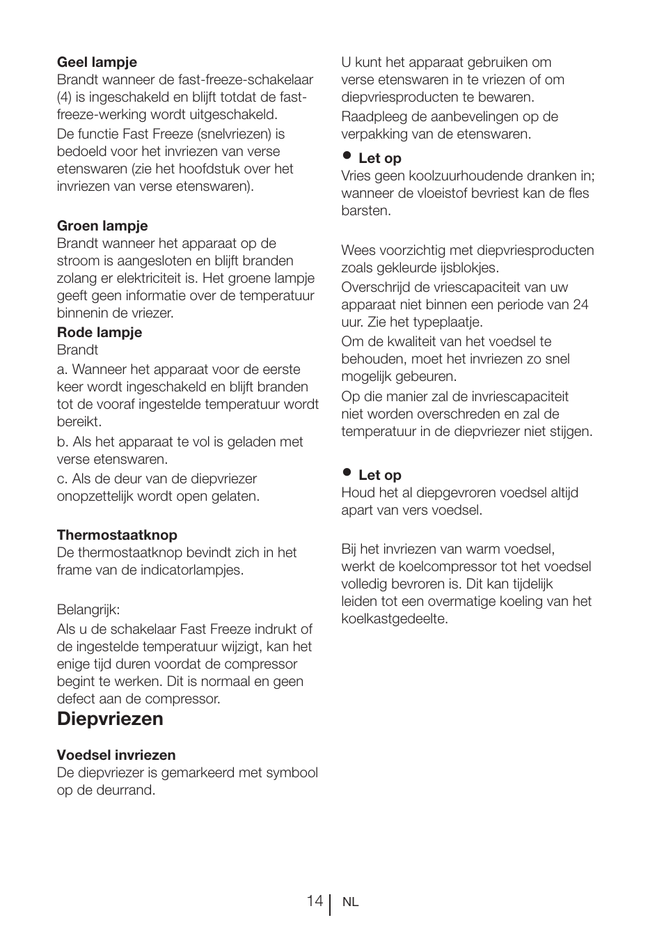 Diepvriezen | Beko FS 127930 User Manual | Page 75 / 82