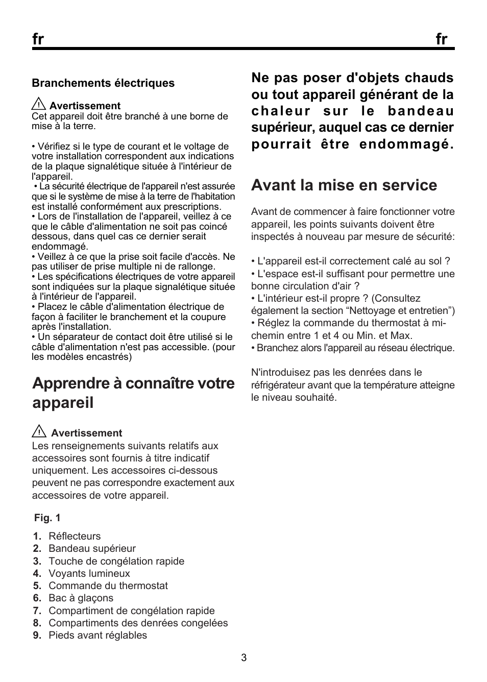 Apprendre à connaître votre appareil, Avant la mise en service | Beko FSE 1072 User Manual | Page 28 / 64