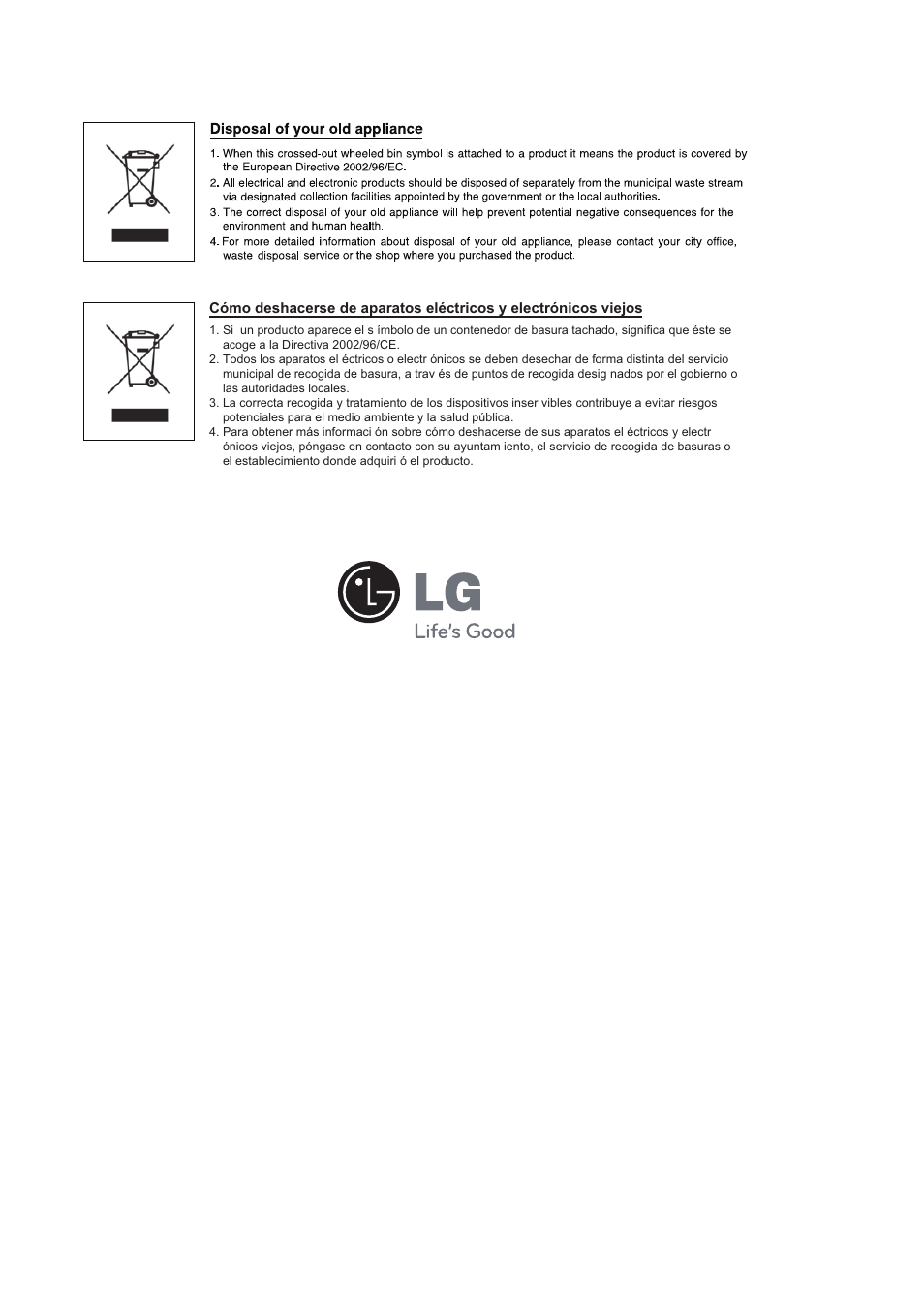 LG VC3016NRTQ User Manual | Page 25 / 25