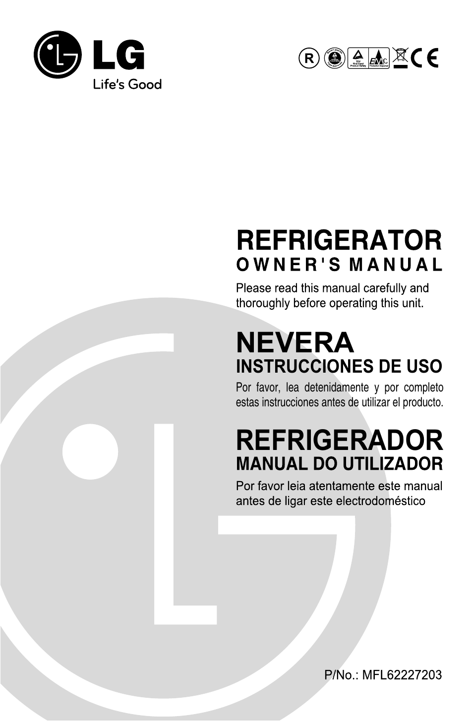 LG GR3421W User Manual | 48 pages
