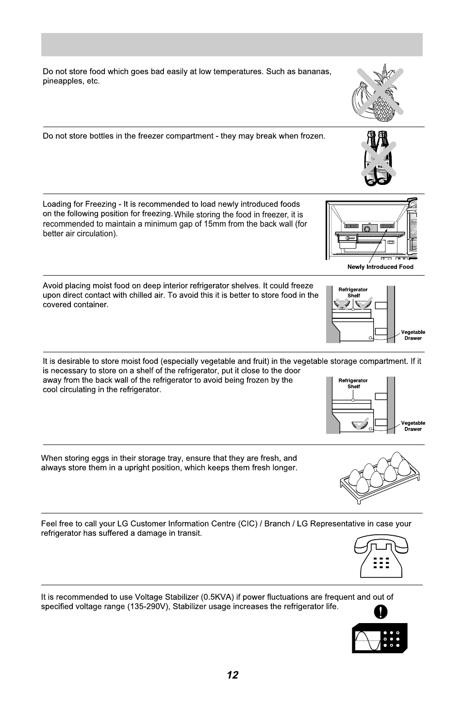 LG GR3421W User Manual | Page 13 / 48