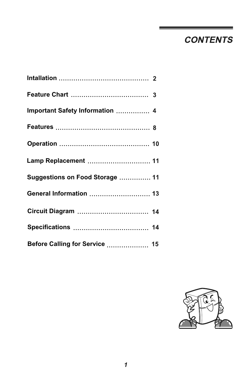 LG GR3421W User Manual | Page 2 / 48