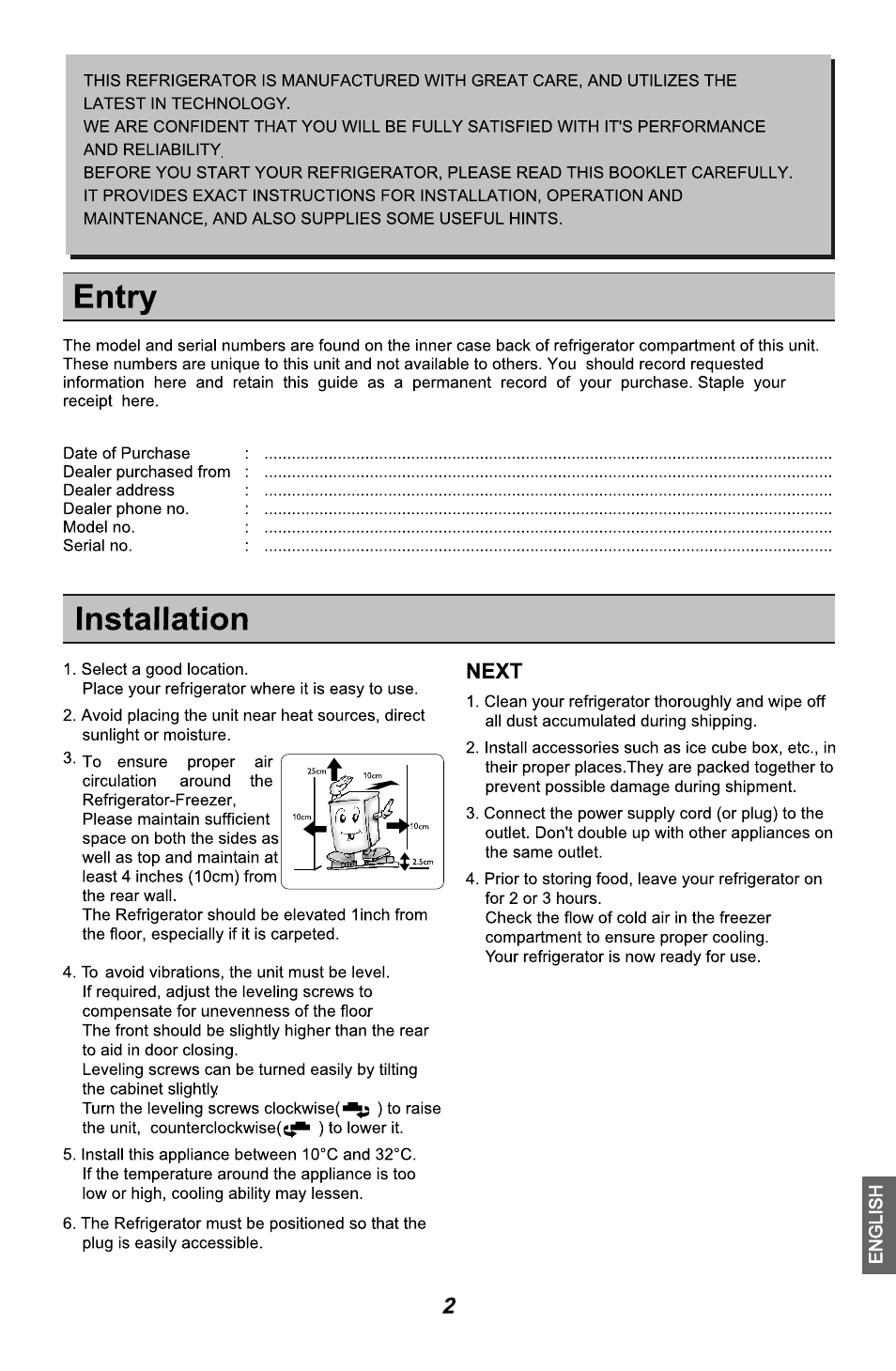 LG GR3421W User Manual | Page 3 / 48