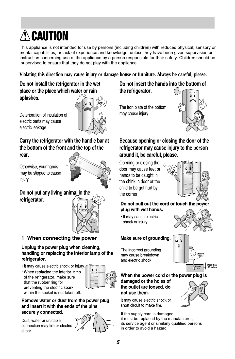 LG GR3421W User Manual | Page 6 / 48