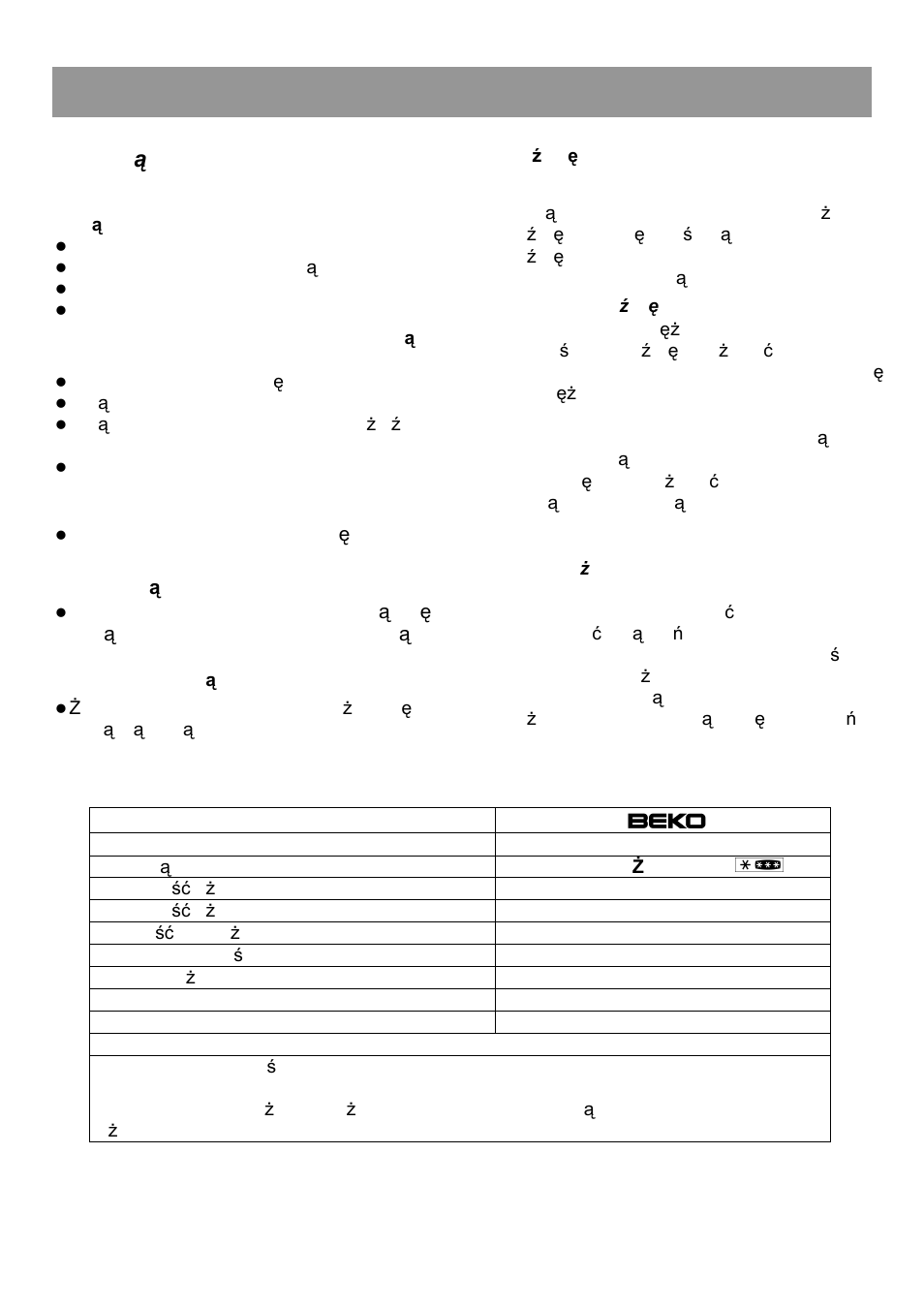 Instrukcja obsługi | Beko HSA 24540 User Manual | Page 40 / 48