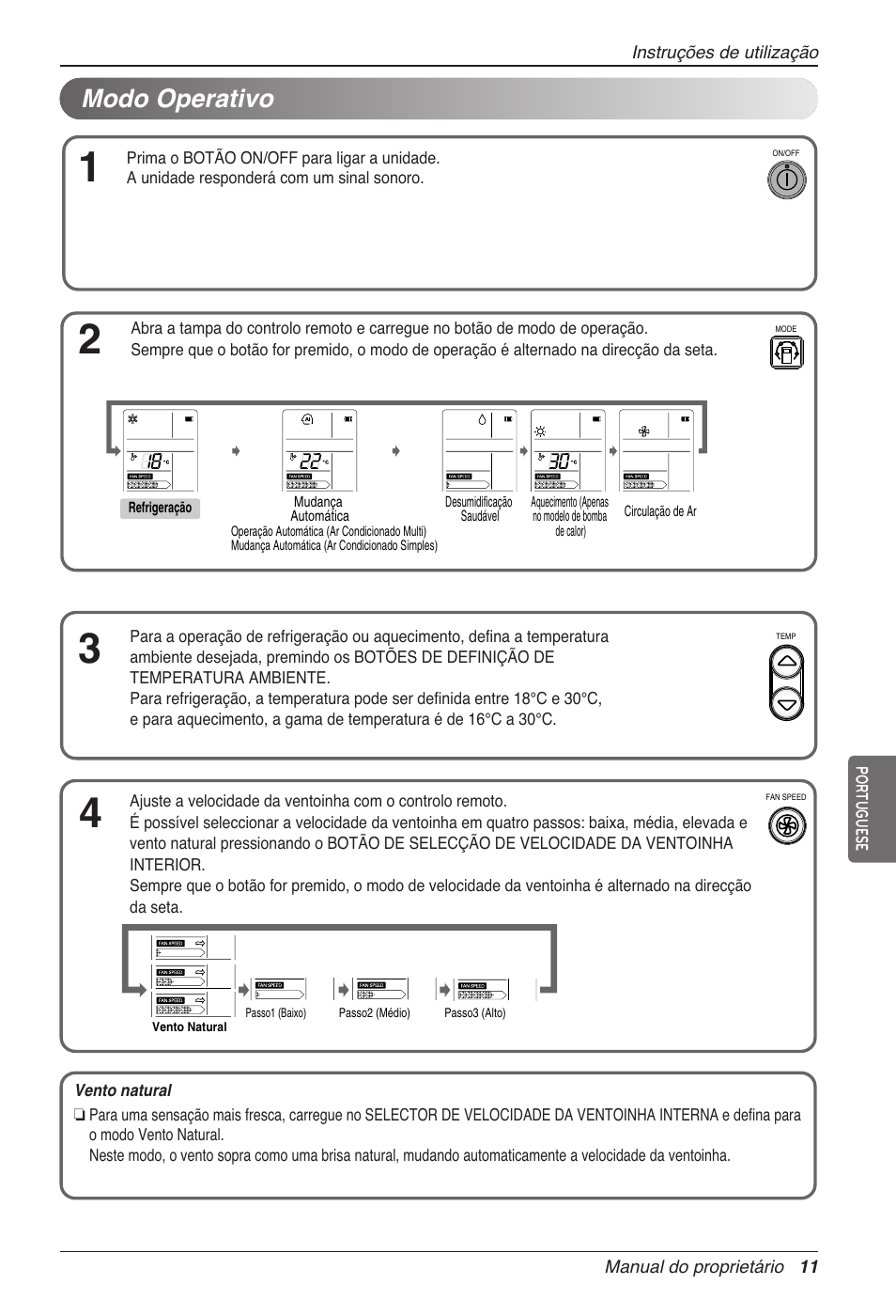 Modo operativo | LG CC07AWV User Manual | Page 131 / 381