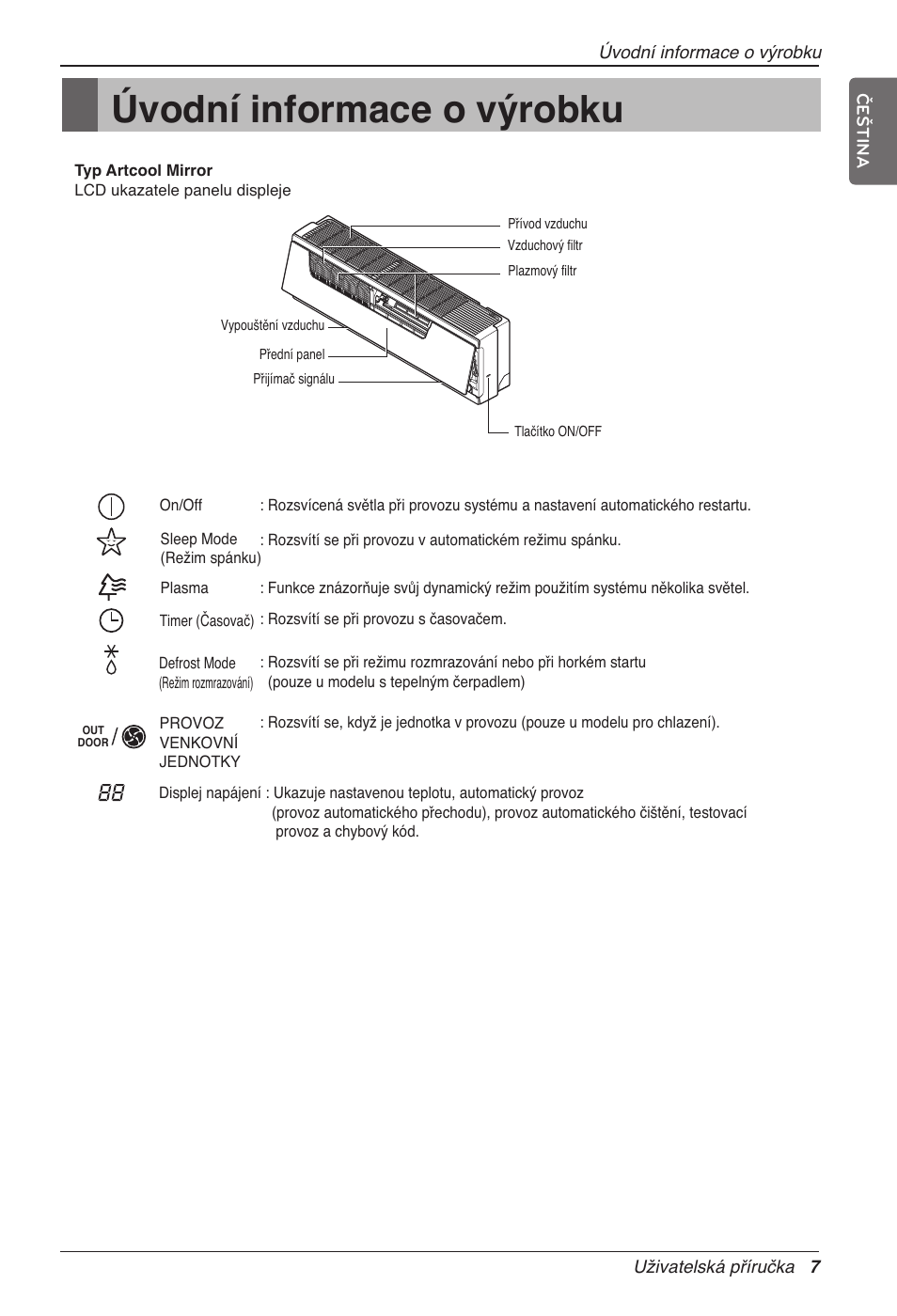 Úvodní informace o výrobku | LG CC07AWV User Manual | Page 207 / 381