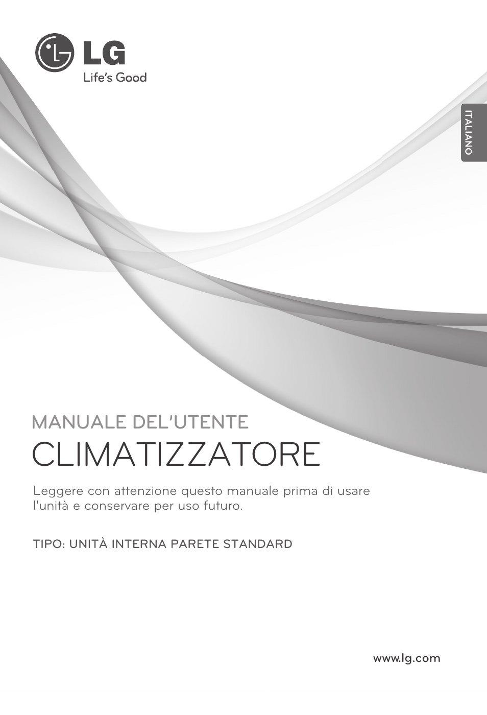 Mfl67605116(이태리어), Climatizzatore, Manuale del’utente | LG CC07AWV User Manual | Page 21 / 381