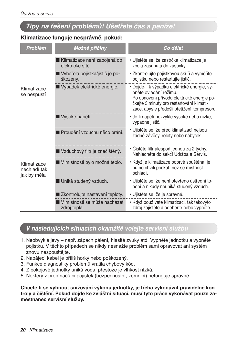 Tipy na řešení problémů! ušetřete čas a peníze | LG CC07AWV User Manual | Page 220 / 381